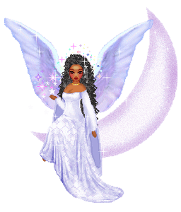 Gif animé ange lune